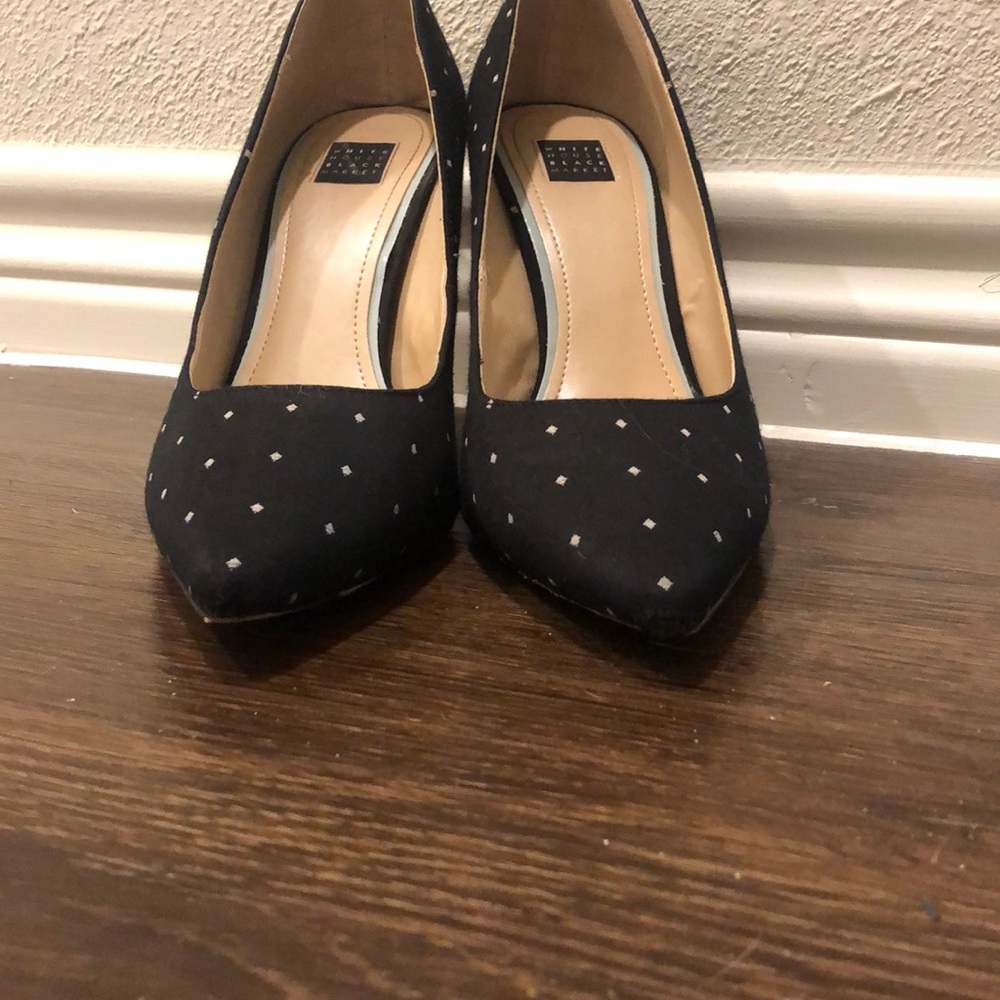 White House black market polka dot heels